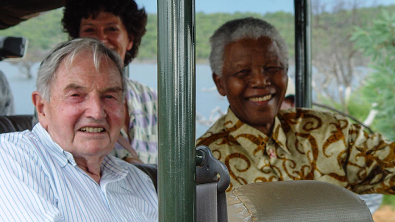 David Rockefeller and Nelson Mandela