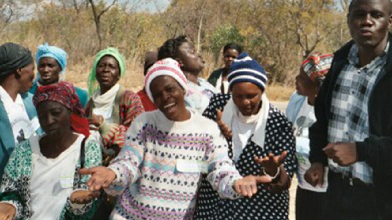 Participants in a project of the Community Foundation for the Western Region of Zimbabwe in 2003