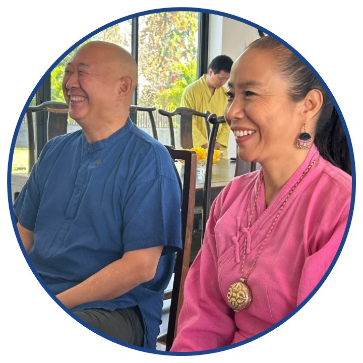 Mark Chen and Yangjin Lamu sitting together