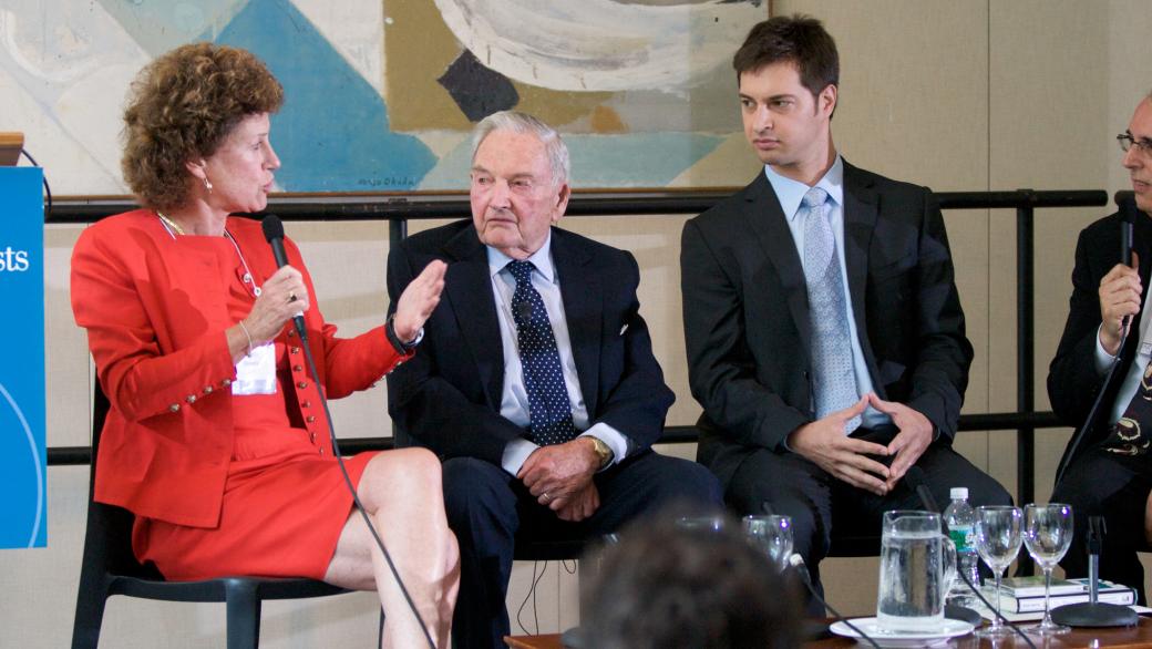 Peggy Dulany, David Rockefeller and Michael Quattrone
