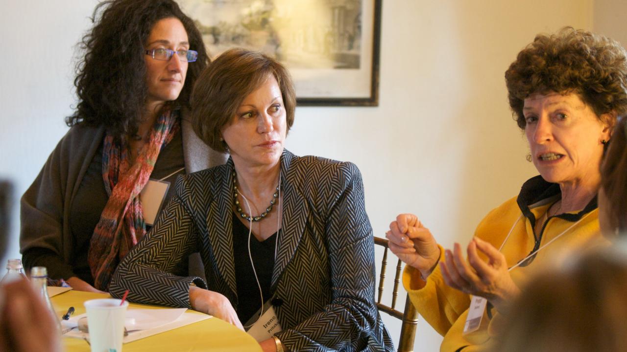 Discussion at Global Philanthropists Circle retreat at the Rockefeller Estate.