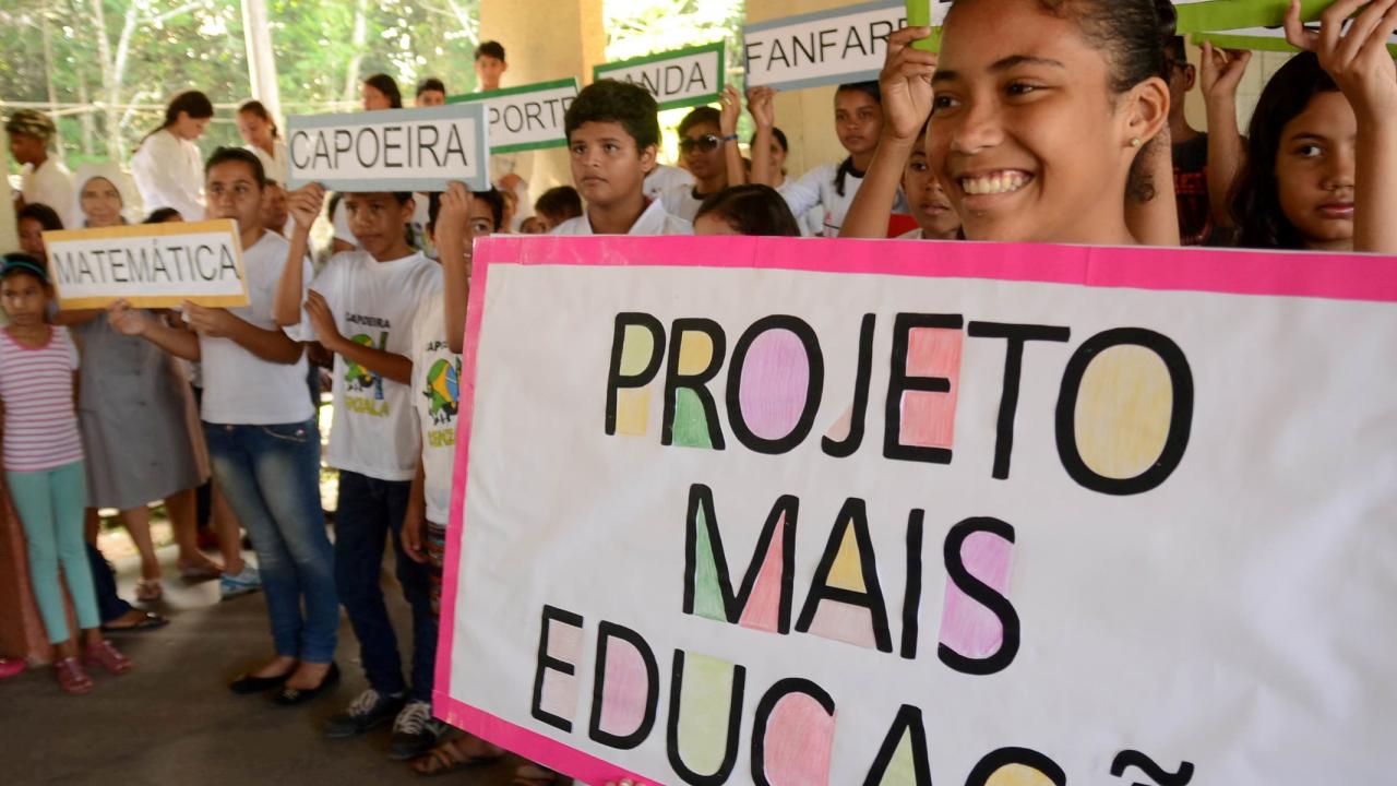 Student event at school in Pará, Brazil