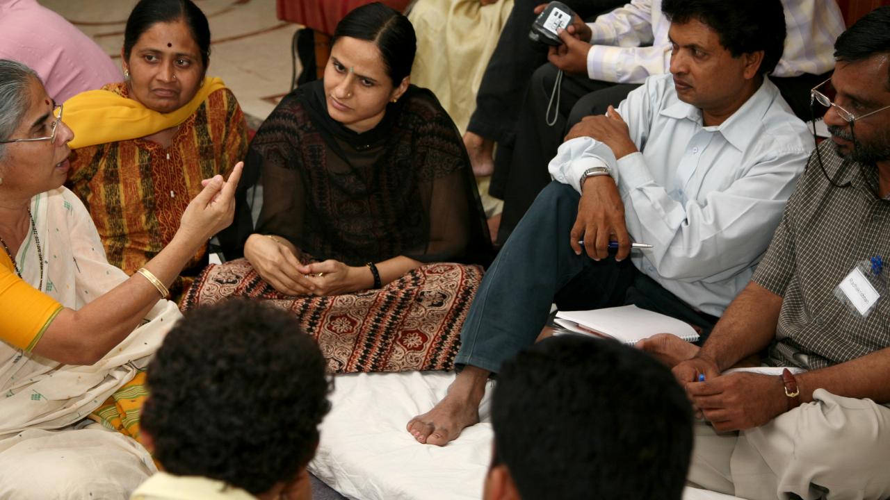 Participants in change lab for a partnership for child nutrition in India
