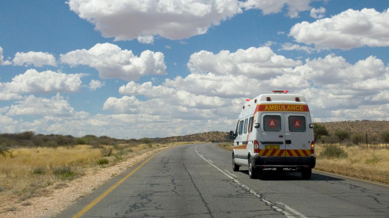 Ambulance on road