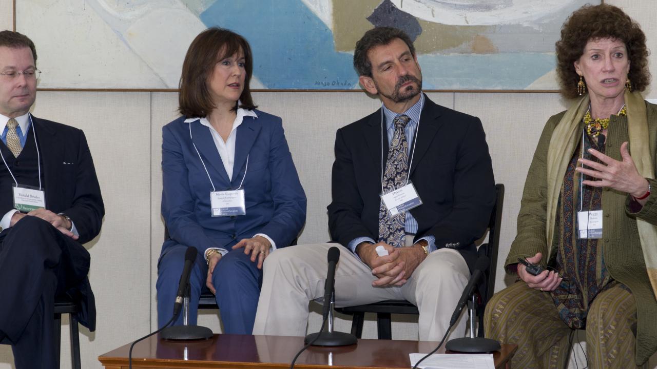 Ron Bruder, María Eugenia Garcés, Hylton Appelbaum, and Peggy Dulany