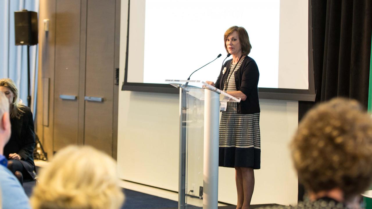 Irene Pritzker speaks at the 2016 GPC Members Meeting