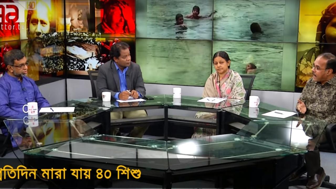 Panelists in Ekattor TV studio