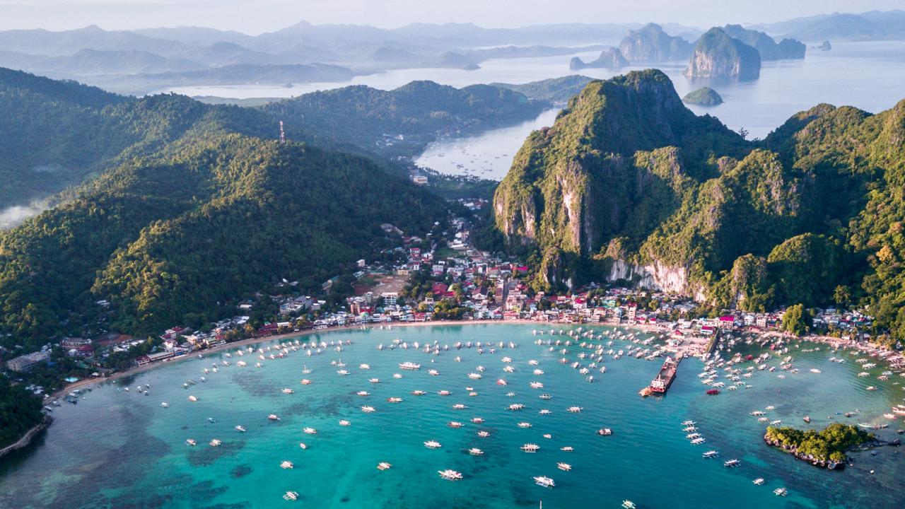 El Nido harbor in the Philippines