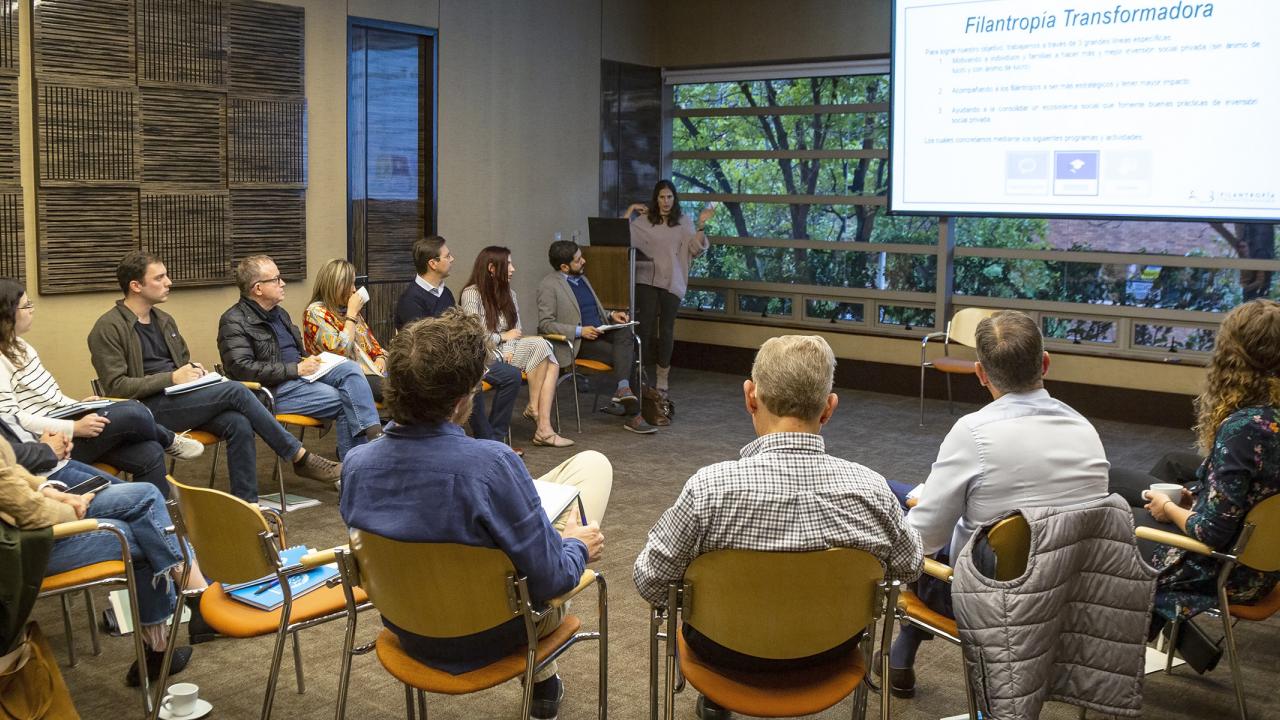 Session on transformative philanthropy during the 2019 Synergos learning journey to Colombia