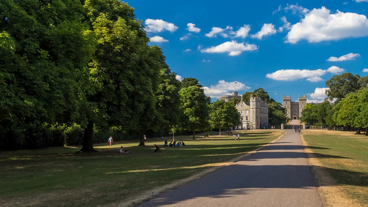 Windsor Castle on a sunny summer day