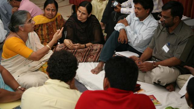 Participants in change lab for a partnership for child nutrition in India